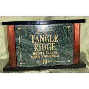Imported Tangle Ridge Double Caskets Canadian Whiskey BAR BOTTLE DISPLAY Vintage